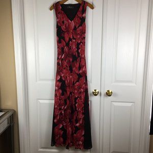 Lily Small V-Neck Sleeveless Maxi Floral Dress